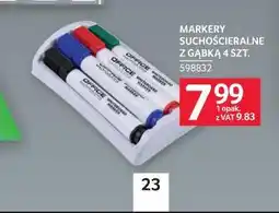 Selgros MARKERY SUCHOŚCIERALNE Z GĄBKĄ 4 SZT oferta