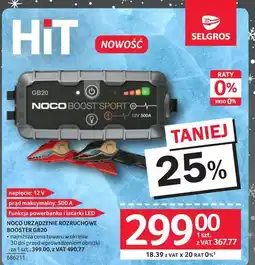 Selgros NOCO urządzenie rozruchowe boost sport GB20 oferta