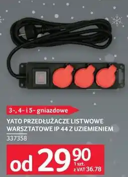 Selgros YATO PRZEDŁUŻACZE LISTWOWE WARSZTATOWE IP 44 Z UZIEMIENIEM oferta