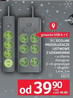 Selgros ECOLINE PRZEDŁUŻACZE LISTWOWE Z UZIEMIENIEM oferta