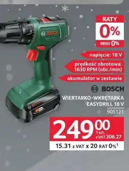 Selgros BOSCH WIERTARKO-WKRĘTARKA EASYDRILL 18V oferta