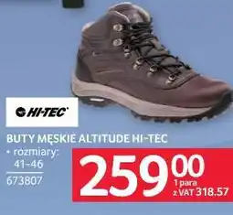 Selgros BUTY MĘSKIE ALTITUDE HI-TEC (rozmiary: 41-46) oferta