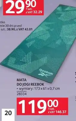 Selgros MATA DO JOGI REEBOK oferta