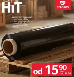 Selgros Folia stretch czarna oferta