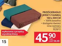 Selgros Prześcieradło jersey 160 x 200 cm oferta