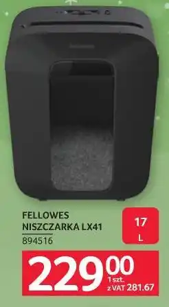Selgros Fellowes Niszcarka LX41 oferta