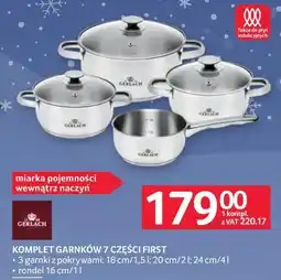 Selgros Komplet garnków 7 części First oferta