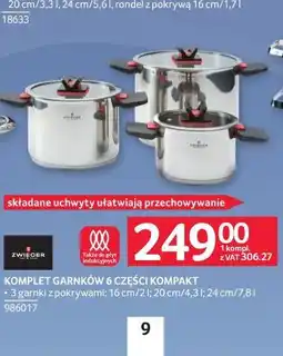 Selgros Komplet garnków 6 części Kompakt oferta