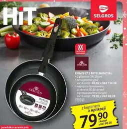 Selgros KOMPLET 2 PATELNI INITIAL (2 patelnie: 24/28 cm ceramiczne) oferta
