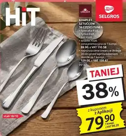 Selgros Komplet sztućców 16 części Tunea oferta