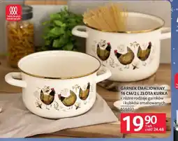 Selgros Garnek emaliowany 16cm/2L Złota Kurka oferta