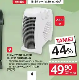 Selgros TERMOWENTYLATOR HL 1095 CB BORMANN oferta