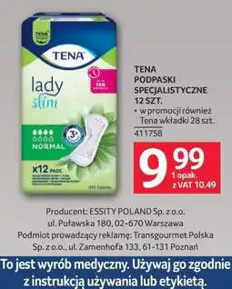 Selgros TENA LONGLIFE PADS SPECJALISTYCZNE 12 SZT oferta
