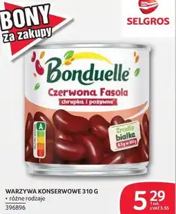 Selgros Warzywa konserwowe 310 g (Bonduelle Czerwona Fasola) oferta