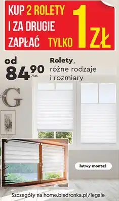 Biedronka Rolety, różne rodzaje i rozmiary oferta