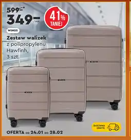 Biedronka Zestaw walizek z polipropylenu Hawfinh, 3 szt oferta