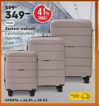 Zestaw walizek z polipropylenu Hawfinh, 3 szt