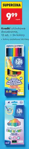 Biedronka Kredki ołówkowe dwustronne, 12 szt. = 24 kolory oferta