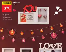 Biedronka Łańcuch LED (10 lampek, zasilanie 2 baterie AA) oferta