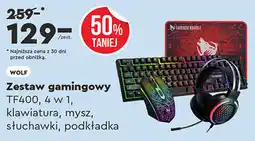 Biedronka Zestaw gamingowy TF400, 4 w 1, klawiatura, mysz, słuchawki, podkładka oferta