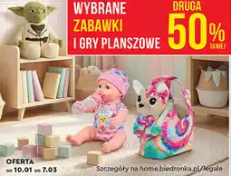 Biedronka Wybrane zabawki i gry planszowe – druga 50% taniej oferta