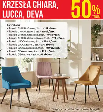 Krzesła CHIARA, LUCCA, DEVA