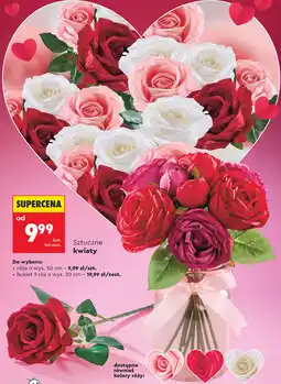 Biedronka Sztuczne kwiaty - róża o wys. 50 cm oferta