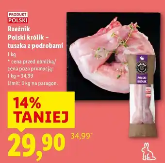 Lidl Królik tuszka z podrobami Rzeźnik oferta