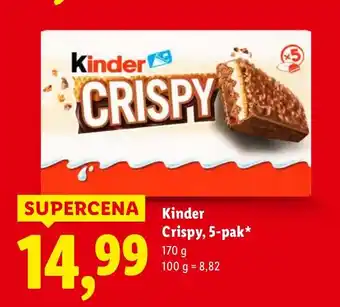 Lidl Baton Kinder Crispy 5-pak oferta