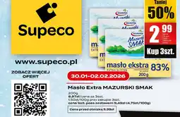 Supeco Masło Extra MAZURSKI SMAK oferta