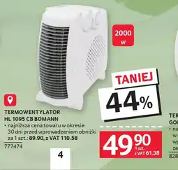 Selgros Termowentylator Bomann HL 1095 CB oferta