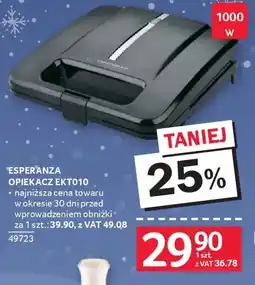 Selgros Esperanza Opiekacz EKT010 oferta