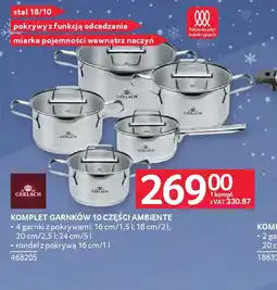 Selgros Gerlach Komplet garnków 10 części Ambiente oferta