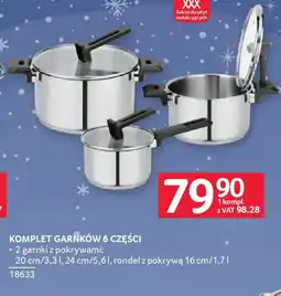 Selgros Komplet garnków 6 części oferta