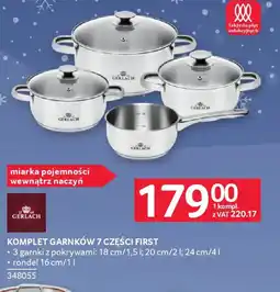 Selgros Gerlach komplet garnków 7 części First oferta