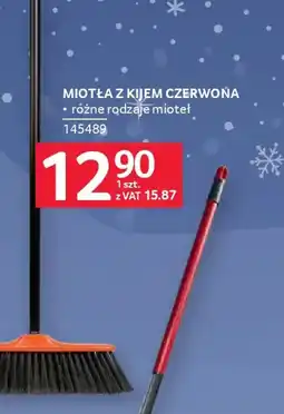 Selgros Miotła z kijem czerwona oferta