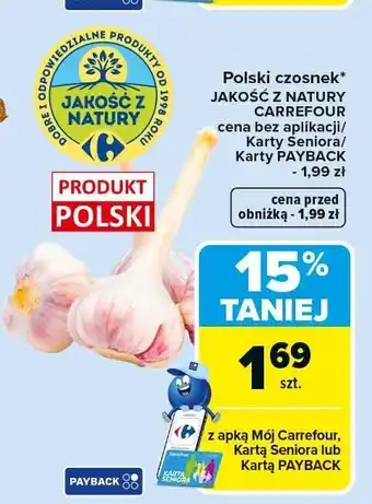 Polski czosnek JAKOŚĆ Z NATURY CARREFOUR