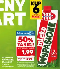 Kaufland MLEKOVITA WYPASIONE Mleko UHT 3,2% tł oferta