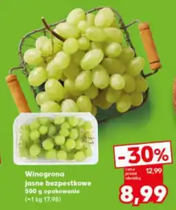 Kaufland Winogrona jasne bezpestkowe oferta