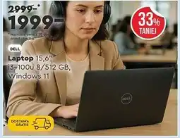 Biedronka Laptop 15,6 DELL i3 100U 8/512 GB, Windows 11 oferta
