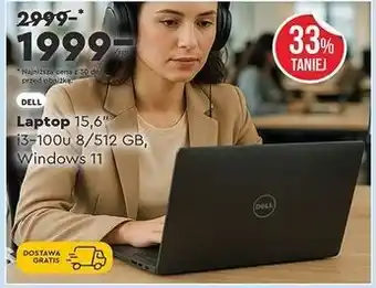 Laptop 15,6 DELL i3 100U 8/512 GB, Windows 11