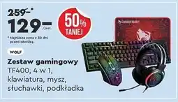 Biedronka Zestaw gamingowy TF400, 4 w 1, klawiatura, mysz, słuchawki, podkładka oferta