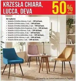 Biedronka Krzesła Chiara, Lucca, Deva oferta