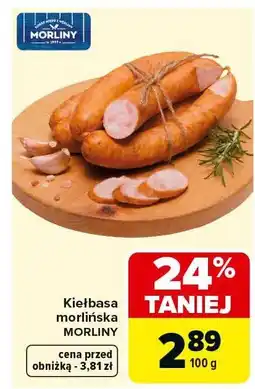 Carrefour Market Kiełbasa mazurska MORLINY oferta