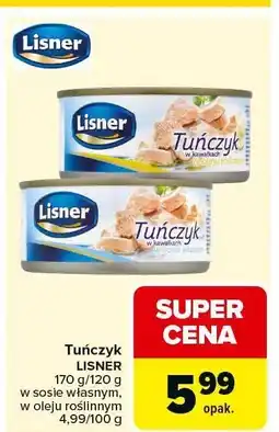 Carrefour Tuńczyk Lisner w sosie własnym oferta