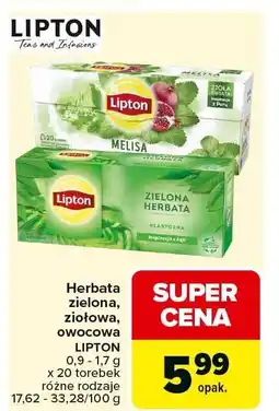 Carrefour Herbata zielona Lipton oferta