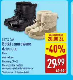 ALDI Lily & Dan botki sznurowane dziecięce oferta