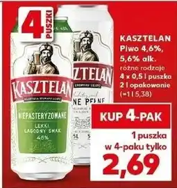 Kaufland Piwo Kasztelan Niepasteryzowane oferta
