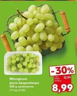 Kaufland Winogrona białe bezpestkowe oferta