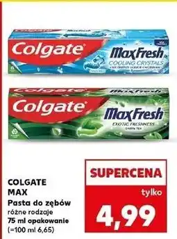 Kaufland Pasta do zębów exotic freshness Colgate Max Fresh oferta